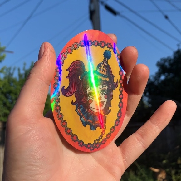 Handmade holographic stickers. 10 pack assorted. - Picture 3 of 8